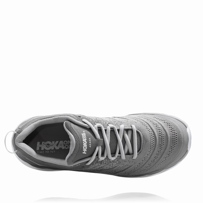 Best Cheap Hoka One One Lifestyle Shoes AKASA Mens Grey