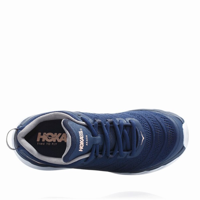 Hoka One One AKASA Outlet Store Womens Lifestyle Shoes Blue