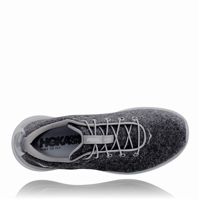 Hoka One One HUPANA FLOW WOOL Sale India Womens Lifestyle Shoes Black Grey