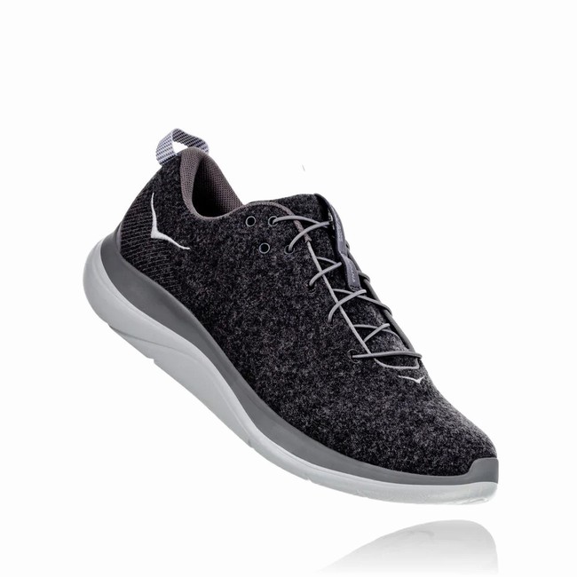 Hoka One One HUPANA FLOW WOOL Sale India Womens Lifestyle Shoes Black Grey