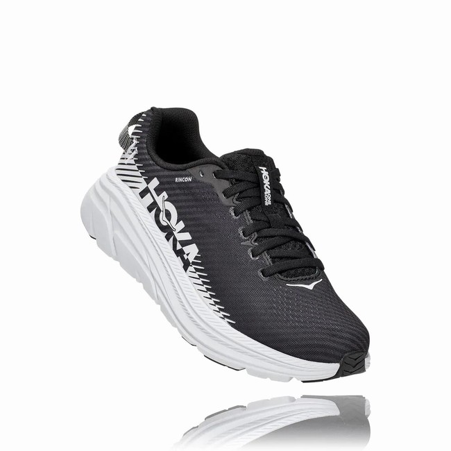 Hoka One One Road Running Shoes Factory Outlet RINCON 2 Mens Black White