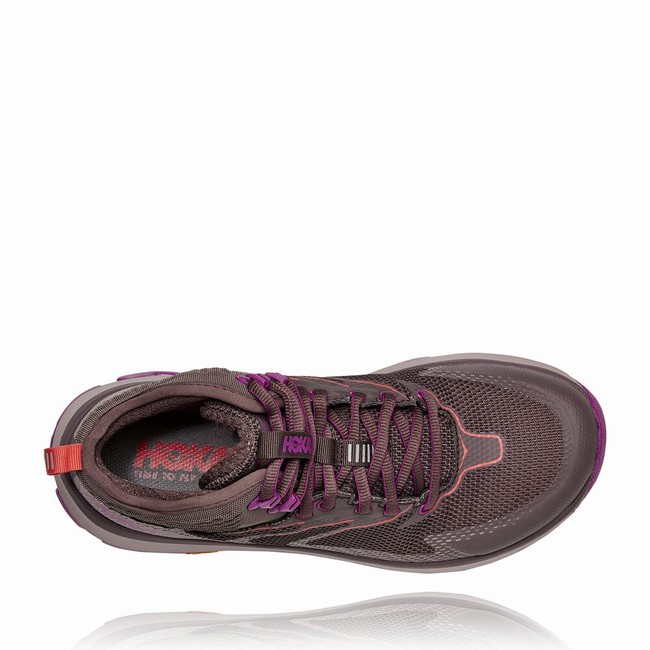 Hoka One One Hiking Shoes India Sale SKY TOA GORE TEX Womens Grey Purple